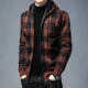 thumbnail image 4 of Suéter de punto con cremallera para hombre, ropa a cuadros, cárdigan, sudaderas con capucha, cremallera, grueso, invierno, rojo, tops, jerséis, casuales, elegantes, baratos y calientes, 4 of 5