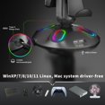 thumbnail image 3 of Soporte para auriculares para juegos Canmarin RGB con 9 modos de luz negro, 3 of 6