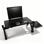 UBesGoo Modern Laptop Desk, 18.9 Adjustable Foldable Bed Table Stand Bed Tray with Extra Mouse Pad Side for Studying, Working