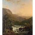 thumbnail image 2 of Henri van Assche 20x22 Black Ornate Framed Double Matted Museum Art Print Titled: River in the Ardennes at Sunset (1821), 2 of 5