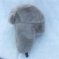 thumbnail image 3 of Herrnalise Female Pure Color Plush Thunderhead Cap Ear Protection Thick Cold Snow Cap, 3 of 4