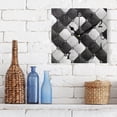 thumbnail image 3 of Black and White Grids Wall Clock Decorative Square Silent Non-Ticking Operated Clocks Aesthetic for Bedroom Living Room, 3 of 8