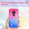 thumbnail image 3 of FIEWESEY For Motorola G7 Play Phone Case Moto G7 Play Glitter Case Sparkle Glitter Flowing Liquid Quicksand with Shiny Bling Diamond Women Girls Cute Phone Case For Motorola G7 Play - Pink+Blue, 3 of 6