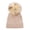 Beige, variant on LIZENG Kids Winter Hat Toddler Knitted with Pom Poms for Baby Girls Boys Cute Soft Solid Warm Hats for Cold 8 Hat
