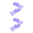 thumbnail image 3 of Moyic 1 par de guantes para lavar platos con estropajo, herramientas de limpieza reutilizables resistentes al calor, cocina, baño, hogar Púrpura 2piezas Moyic CBP224958, 3 of 6