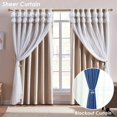 thumbnail image 3 of Magnetic Curtain Holdbacks Drapery Tiebacks: 2Pack 16 Inch Tie Backs Holdback for Blackout Sheer Window Treatment, Chocolate, Upgrade, 3 of 6