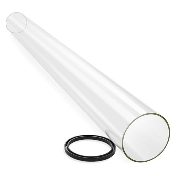 Patio Heater Glass Tube Replacement, Model BFH 49.5 x 4.72 Patio Heater Replacement Parts with Ring, Outdoor Heater Replacement Parts for 4-Sided Heater, Glass Tube Patio Heater for Model BFH
