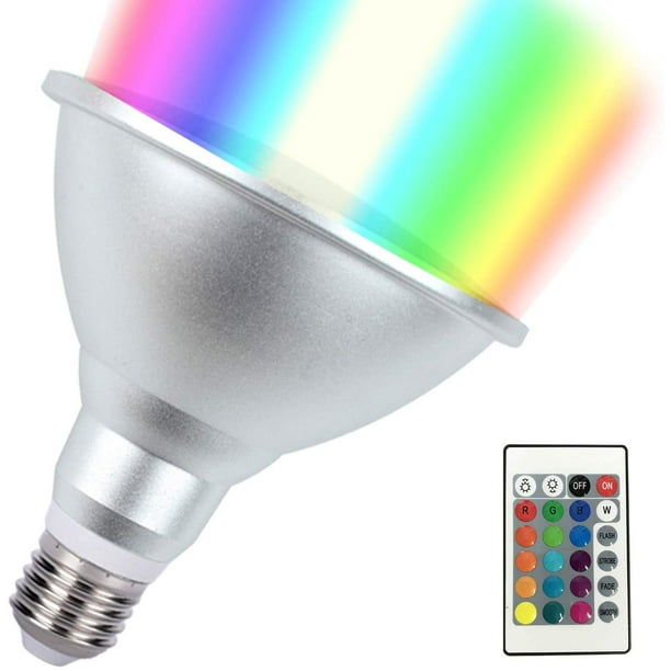 Par38 Led Flood Light Bulb 30w Rgb Warm White Color Changing Spotlight With Remote Control Waterproof For Courtyard Lawn Home Living Room Party Decoration Indoor Outdoor Com Par38 Led Flood Light Bulb 30w, Outdoor Color Changing Led Flood Light Bulb