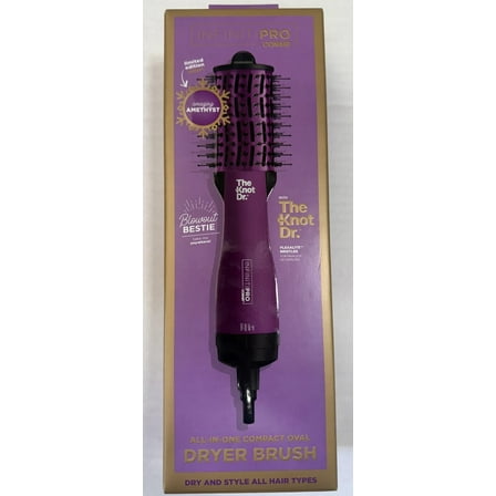 Infiniti Pro by Conair The Knot Dr. All-in-One Oval Hair Dryer Brush, Amethyst Purple, 700W