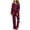Multicolor U, variant on Enjoytime Pajamas Women Heart Print Long Sleeve Button Down Sleepwear Tops and Long Pants 2 Piece Sets Plus Size Fashion Casual Loungewear