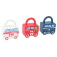 thumbnail image 1 of Cerraduras de aprendizaje para niños, candado de aprendizaje deslizable con forma de coche con llave, rompecabezas, juguete de educación temprana, regalo para niño y niña, 1 of 12