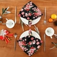 thumbnail image 4 of Coolnut Flower Cloth Napkins Set of 6,Reusable Washable Polyester Dinner Table Napkins for Kitchen,Dining,Restaurant,Party Decoration, 4 of 7