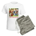 thumbnail image 5 of CafePress - I AM THE QUEEN Women's Light Pajamas - Women's Short Sleeve Print T-Shirt and Pants Light Cotton Pajama Set, 5 of 7
