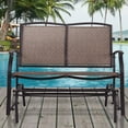 thumbnail image 2 of Gymax Patio Loveseat Glider Rocking Bench Double Chair With Arm Backyard Outdoor, 2 of 7