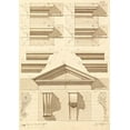 thumbnail image 2 of Vannini, Giuseppe 18x24 Gold Ornate Wood Framed with Double Matting Museum Art Print Titled - Plate 52 for Elements of Civil Architecture, ca. 1818-1850, 2 of 4