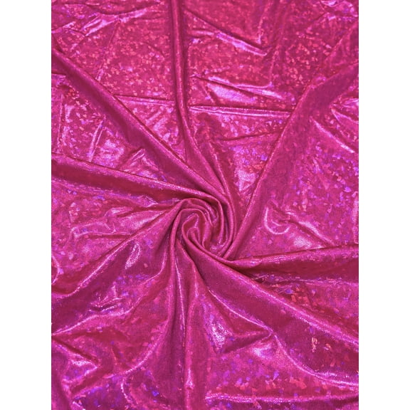 Nylon Spandex 4 Ways Stretch Shatter Glass Mystique Fabric by The Yard or Bulk (Pink)