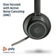 thumbnail image 4 of Plantronics - Voyager Focus UC con base de carga (poliéster) - Auriculares Bluetooth duales (estéreo) con micrófono de brazo - Compatibles con PC/Mac con USB-A - Compatibles con Teams (certificado), Z, 4 of 5
