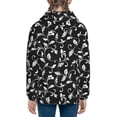 thumbnail image 6 of Kdxio Black White Leaves Pattern Kids Boys Girls Zip Up Hoodie 3D Printed Hooded Sweatshirt Hoody Coat with Pocket 7-12 Y-Medium, 6 of 6