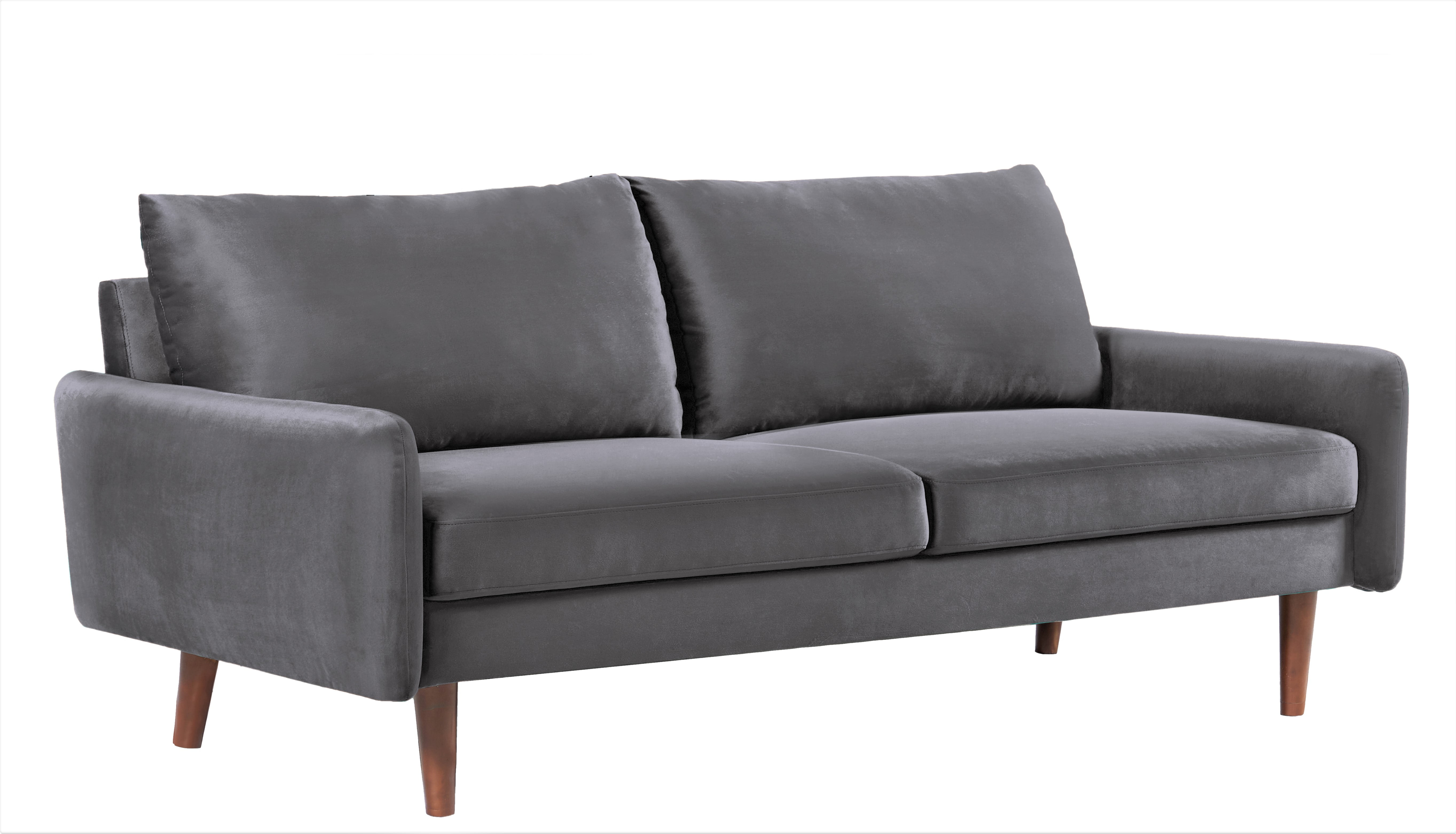 US Pride Furniture 2 Piece Modern Polyester Sofa and Loveseat Set Gray