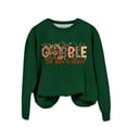 thumbnail image 1 of WEAIXIMIUNG Chandail en Molleton Blanc pour Femmes Mignon Dinde Imprimé Action de Grâce Col Rond Chandail en Molleton Ajusté Pull Décontracté Manches Longues Chemises d'Entraînement Amples Blouse Décontractée Manches Longues, 1 of 5