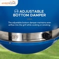 thumbnail image 3 of AmberCove 20 Inch Outdoor BBQ Portable Kamado Charcoal Grill with Smoker, Stainless Steel Removable Grate, and Four 2.5-Inch Lockable Universal Wheels, 3 of 10