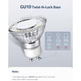 thumbnail image 3 of Non-Dimmable GU10 LED Light Bulbs, 2700K Soft Warm Light GU10 Bulb Replacement for Recessed Track Lighting, 4W LED Bulbs with 100°Flood Beam for Kitchen, Range Hood, Living Room, Bedroom, 3 Pack, 3 of 9