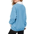 thumbnail image 6 of SGMVNU Girls' Zip Neck Hoodie for Little Girls – Cozy Kids' Casual Sweatshirt with Stand Up Collar Lightweight Winter Layer Sky Blue 7-8 Years, 6 of 7
