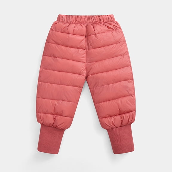 XXWXYD Toddler Kids Fleec𝖾 Lined Insulated Puffer Down Snow Pants Snowpants Windproof Warm Ski Trousers Outdoor Joggers Winter Thermal Windproof