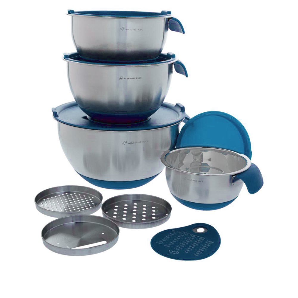Wolfgang Puck 12piece Stainless Steel Mixing Bowl Prep SetRefurbished