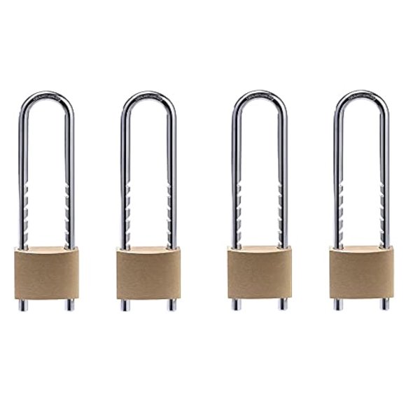 Padlock Fu Volante de latón macizo para exteriores, 5 cm de ancho, cuerpo de 4 unidades