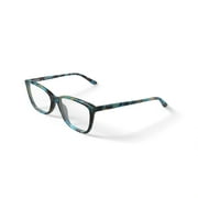 Walmart Women's MC015 Jasmine Square Prescription Eyeglasses with Case, Green Tortoise