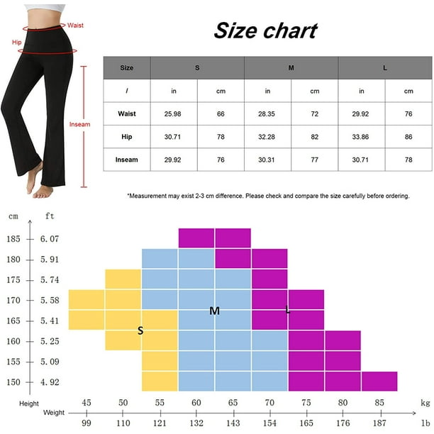 MELDVDIB Bootcut Yoga Pants - Flare Leggings for Women High Waisted Tummy  Control Stretchy Workout Lounge Bell Bottom Jazz Dress Pants on Clearance 