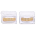 thumbnail image 4 of AIXZETHY Iced Out Diamond Teeth Grillz for Men Women Hip Hop 18K Gold Plated Grills for Your Teeth Top and Bottom Rapper Costume Mouth Grillz with Silicone Molding Bars, 4 of 5