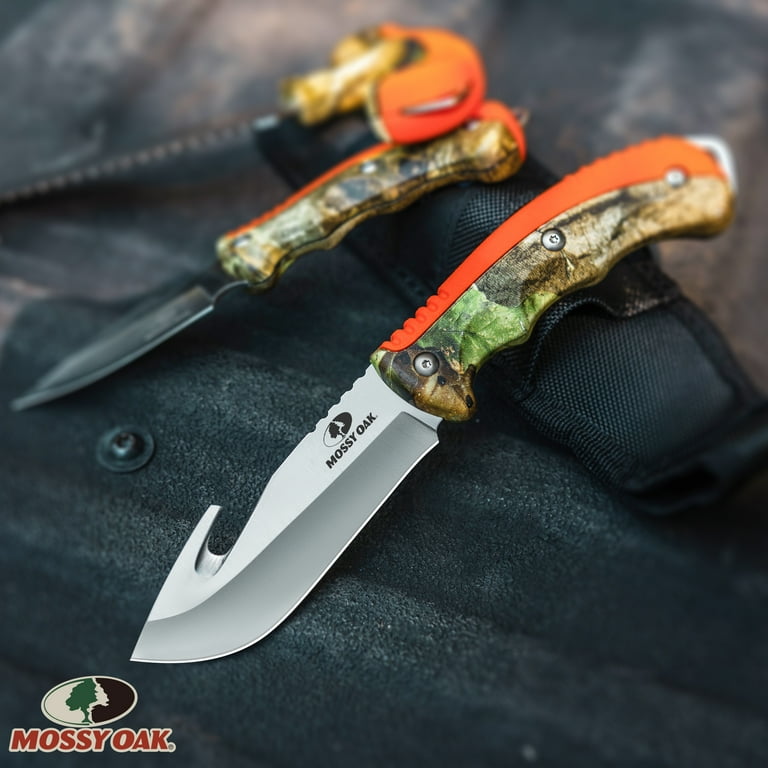 Mossy Oak 3 Pieces Hunting Knives Combo Set,4 inch 3CR Stainless