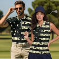thumbnail image 6 of HUIACONG Camo Matching Shirts for Couples Mens Golf Shirt for Women Quick Dry Breathable Quarter Zip Sleeveless Golf Tops for Women Lightweight Moisture Wicking Tennis Top Woman S, 6 of 7