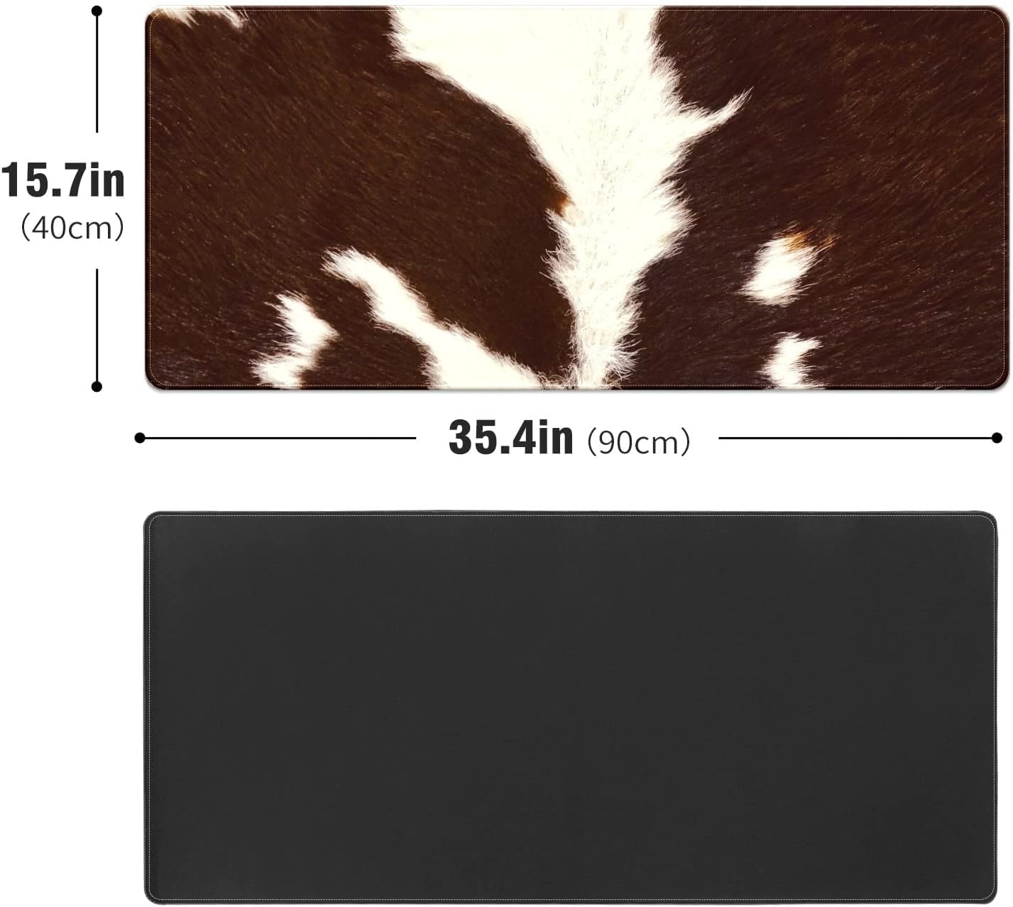 Real Cowhide Western Desk Mat, Desk Accessory, Cute Workspace, Trendy Workspace, Trendy, 35.4x15.7in Large Gaming Mouse Pad, Cute Desk Topper, Pretty Desk Pad
