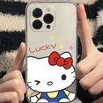thumbnail image 1 of Cute Cartoon Hello Kitty For iPhone 13 12 Pro Max Mini 11 Pro X XR XS Max 6 6S 7 8 Plus Se2 Clear Phone Case Cover Coque LXY, 1 of 7