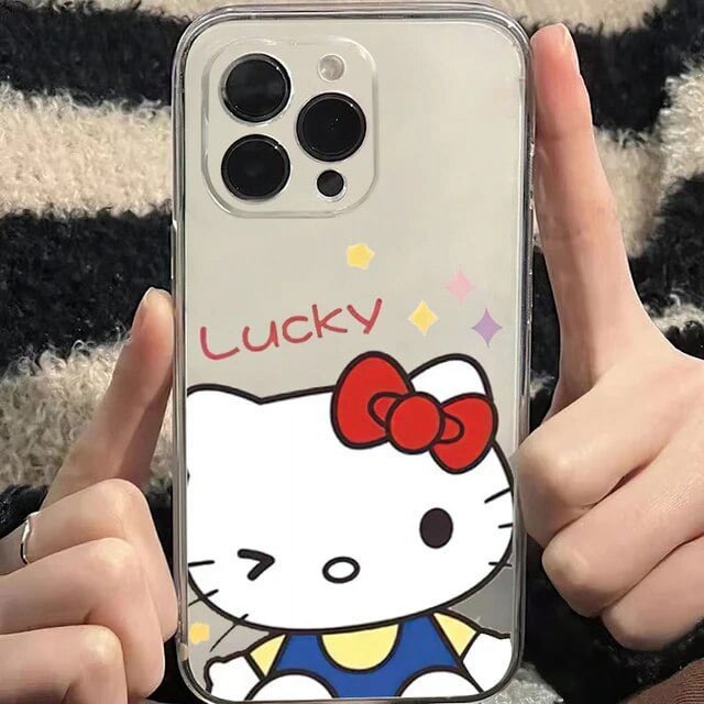 Cute Cartoon Hello Kitty For iPhone 13 12 Pro Max Mini 11 Pro X XR XS Max 6 6S 7 8 Plus Se2 Clear Phone Case Cover Coque LXY