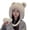 Beige, variant on harmtty Women Plush Hat with Bear Ears Pompoms Strap Autumn Winter Soft Fuzzy Warm Windproof Outdoor Cycling Girls Ear Cap Coffee