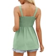 thumbnail image 3 of Lucakuins - Camisola informal de verano para mujer, a la moda, de color sólido, sin mangas, con pliegues Lucakuins  moda, 3 of 5