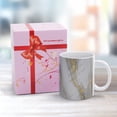 thumbnail image 4 of 11 Oz White and Gold Marble Ceramic Coffee Mug - Decorative Tea Cup for Home or Office, 4 of 8