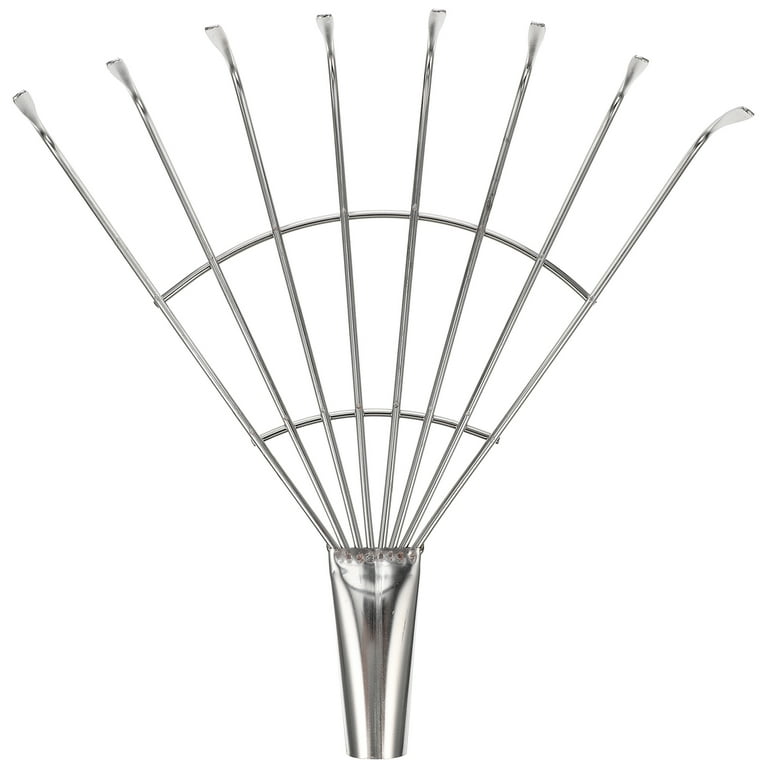 Stainless Steel Rake Leaf Rake Fallen Leaves Rake Garden Lawn And Yard Metal Rake