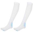 thumbnail image 1 of 2024Compression Knee High Socks Varicose Veins Socks with Inspect Toe Hole(White M), 1 of 3