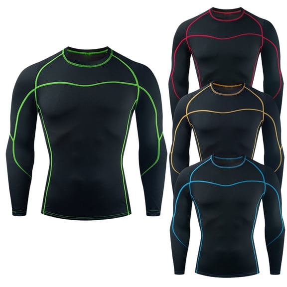 Compression Shirts Men Long Sleeve Athletic Workout Shirt Quick Dry Base Layer T Shirts Gym Running Tops for Basketball