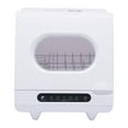 thumbnail image 3 of White 800W Dishwasher for Cleaning Vegetables and Fruits 15.6*15.4*16.9in Wash 6 Sets of Tableware at Once, 3 of 16