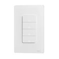 thumbnail image 1 of Mistaha Smart Home Tuya Zigbee Touch Panel Light Switch 4 Gang Universal Timer Voice Control Remote Control Wide Voltage Compatible with Single Live Wire 90-250VAC 50/60Hz American Standard White -, 1 of 6