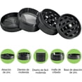 thumbnail image 3 of Grinder Moledor de Especias Metálico-Herb Spice Grinder con Pollen Catcher 50 mm de Diametro- dientes en forma de diamante (Negro) ShuxiuWang 1327537026327, 3 of 4