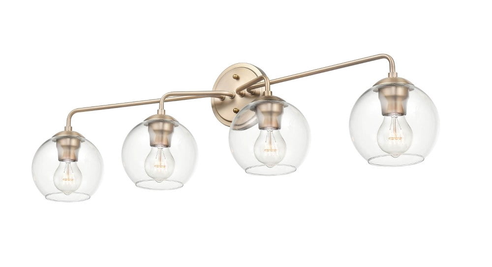 9754-SN Millennium Lighting 4 Light Bath Vanity-10 Inches Tall and 35 Inches Wide-Satin Nickel Finish