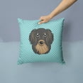 thumbnail image 2 of Dog Face Checkerboard Design Fabric Decorative Pillow, 2 of 4