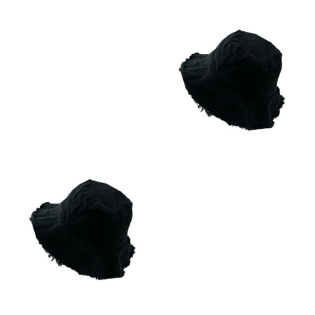 Baohd Bucket Hat Trendy Sun Protection For Outdoor Activities M Easy To Wear black 2Set